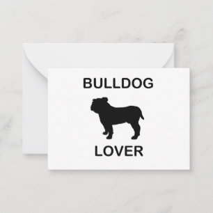 Bulldogge Mitteilungskarte