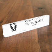 Bulldogge Namensplakette (Seite)