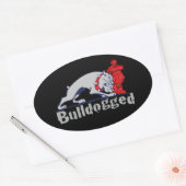 Bulldogge Ovaler Aufkleber (Umschlag)