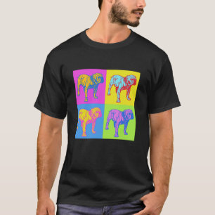 Bulldogge Pop Art viktorianischer Stil T-Shirt