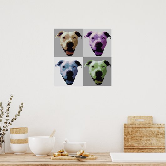 Bulldogge-Poster Poster (Küche)