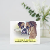 Bulldogge Postkarte (Stehend Vorderseite)