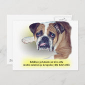 Bulldogge Postkarte (Vorne/Hinten)