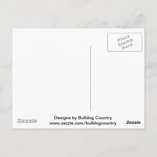 Bulldogge Postkarte (Rückseite)