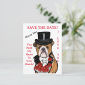 Bulldogge postkarte (Stehend Vorderseite)