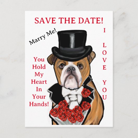 Bulldogge postkarte (Vorderseite)