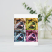 Bulldogge Postkarte (Stehend Vorderseite)