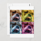 Bulldogge Postkarte (Vorne/Hinten)