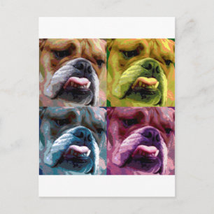 Bulldogge Postkarte