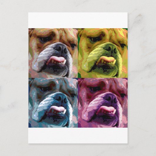Bulldogge Postkarte (Vorderseite)