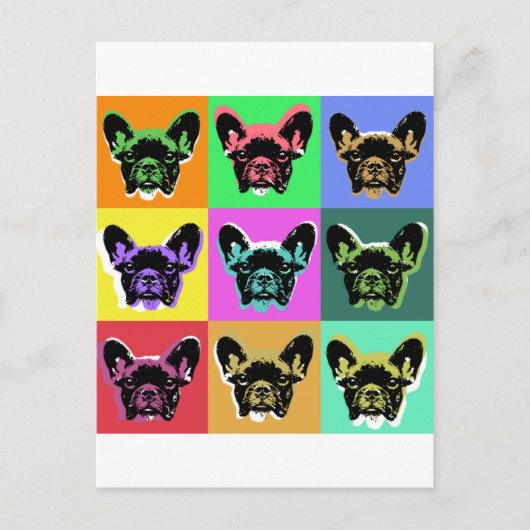 Bulldogge Postkarte (Vorderseite)