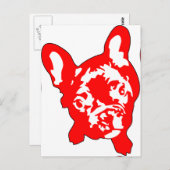 Bulldogge Postkarte (Vorne/Hinten)
