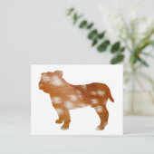 Bulldogge Postkarte (Stehend Vorderseite)