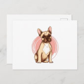 Bulldogge Postkarte (Vorne/Hinten)