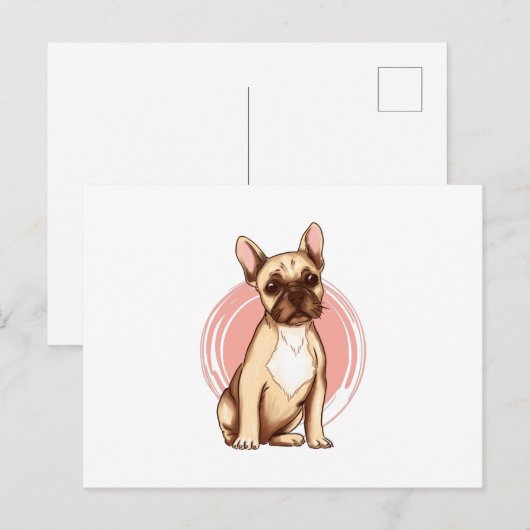 Bulldogge Postkarte (Vorne/Hinten)