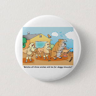 Bulldogge - Pudel-Cartoon-Geschenke Button