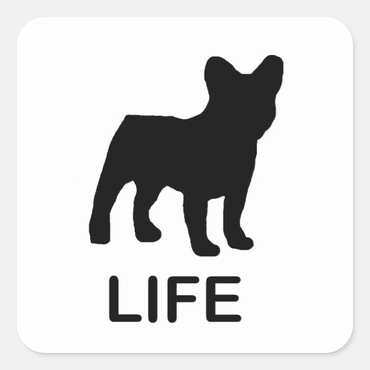 Bulldogge Quadratischer Aufkleber (Vorderseite)