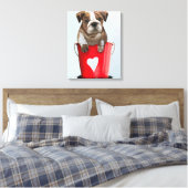 Bulldogge Rot-Liebe Leinwanddruck (Insitu (Schlafzimmer))