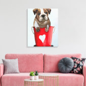 Bulldogge Rot-Liebe Leinwanddruck (Insitu (Wohnzimmer))
