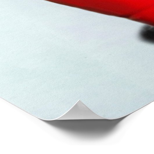 Bulldogge Rot-Liebe Poster (Ecke)