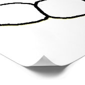 Bulldogge, Rot-Weiß-Pinkel-Cartoon Poster (Ecke)