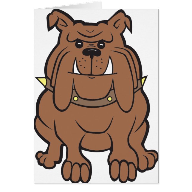 Bulldogge Roter Cartoon (Vorne)