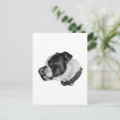 Bulldogge Ruhige Post Postkarte (Stehend Vorderseite)