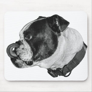 Bulldogge Ruhige Schreibtischunterlage Mousepad
