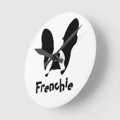 Bulldogge Runde Wanduhr (Winkel)