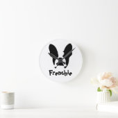 Bulldogge Runde Wanduhr (Zuhause)