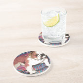 Bulldogge Sandstein Untersetzer (Seite)