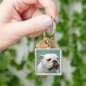 Bulldogge Schlüsselanhänger (Hand)