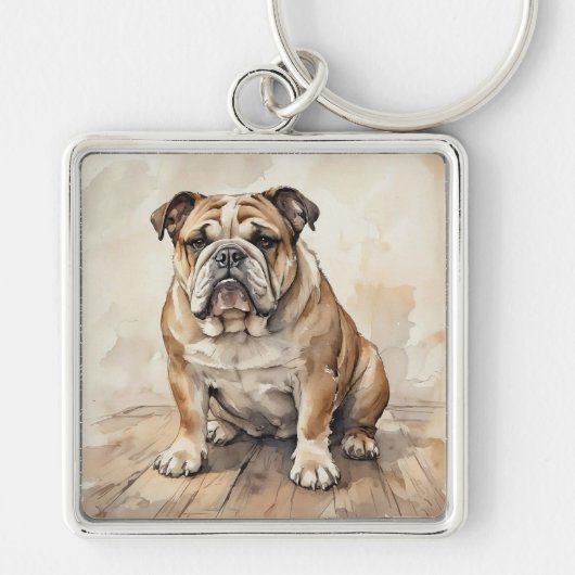 Bulldogge Schlüsselanhänger (Vorne)