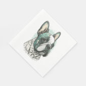 Bulldogge Serviette (Ecke)