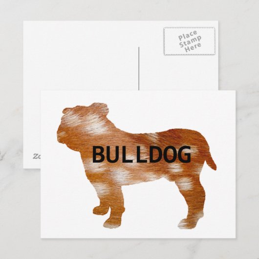 Bulldogge Silo Postkarte (Vorne/Hinten)