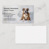 Bulldogge sitzend | Dog Trainer Visitenkarte (Vorne/Hinten)