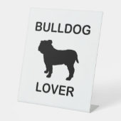 Bulldogge Sockelschild (Vorderseite)
