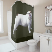 Bulldogge steht stolz duschvorhang (Beispiel)