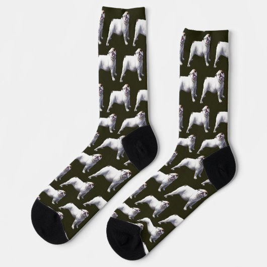 Bulldogge steht stolz socken (Linkes Detail)