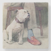 Bulldogge Steinuntersetzer (Vorderseite)