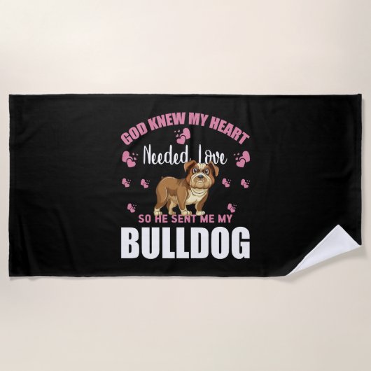 BULLDOGGE STRANDTUCH (Vorderseite)