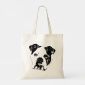 Bulldogge-Tasche Tragetasche (Rückseite)