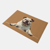 Bulldogge Türmatte Kunst (Schrägansicht)