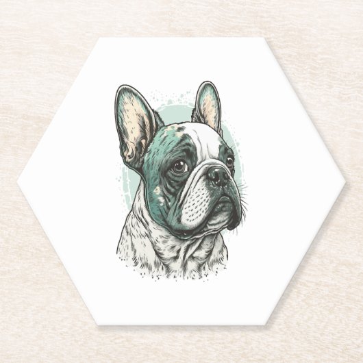 Bulldogge Untersetzer (Vorderseite)