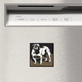 Bulldogge viktorianische Holzfällermagnete Magnet (In Situ (Geschirrspüler))
