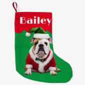 Bulldogge Weihnachtshunde Weihnachtsgeschenk Kleiner Weihnachtsstrumpf (Vorderseite)