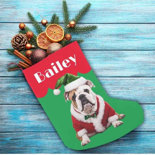 Bulldogge Weihnachtshunde Weihnachtsgeschenk Kleiner Weihnachtsstrumpf