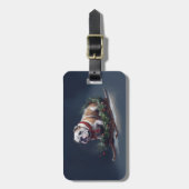 Bulldogge Weihnachtsschnee Gepäckanhänger (Vorderseite vertikal)