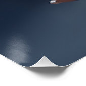 Bulldogge Weihnachtsschnee Poster (Ecke)