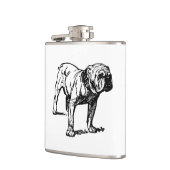 Bulldogge zeichnend flachmann (Links)